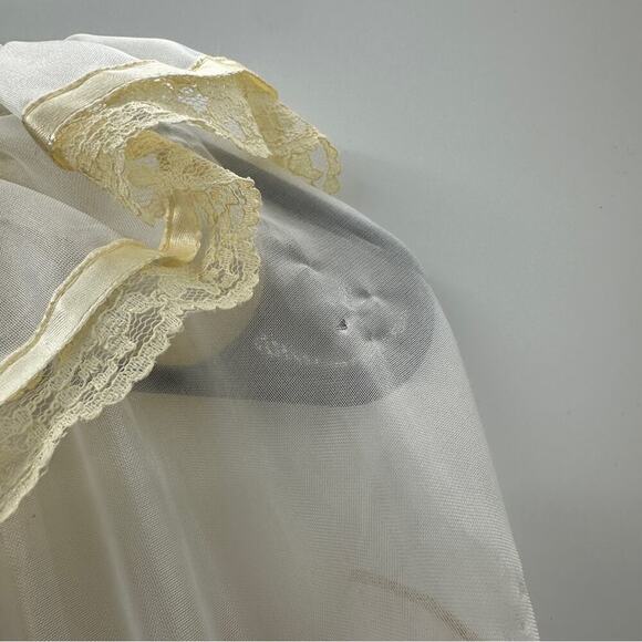 Vintage Union Made Girls Dress Size 7 Ruffle Lace Pleated Short Sleeve 80s Style - Picture 13 of 16